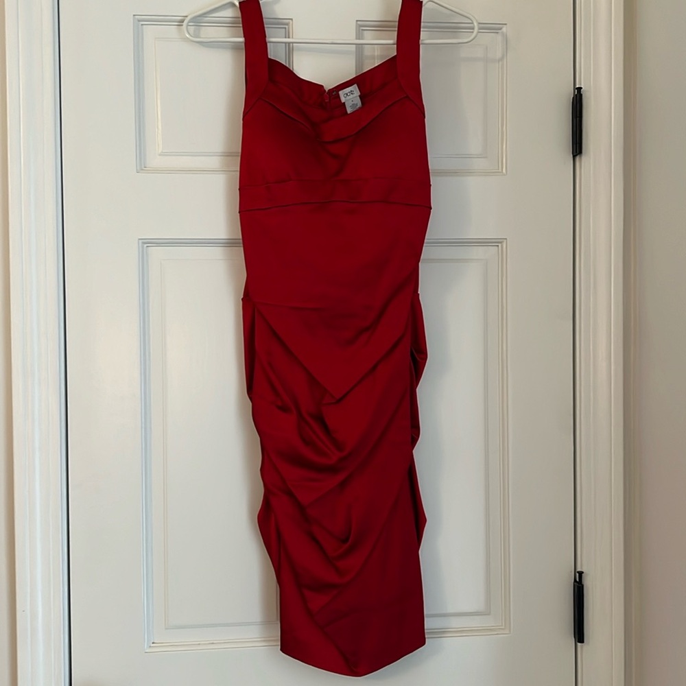 “Cache” Red Silk Dress